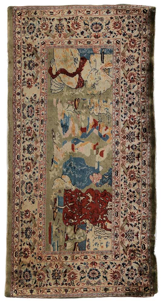 Appraisal: Tabriz Rug Persian early th century finely woven sampler style