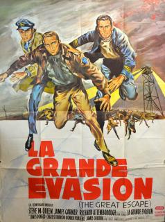 Appraisal: The Great Escape French Grande film poster starring Steve McQueen