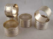 Appraisal: A set of six silver napkin rings E Viner Sheffield