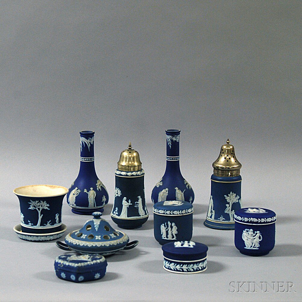 Appraisal: Eleven Wedgwood Dark Blue Jasper items th and th century