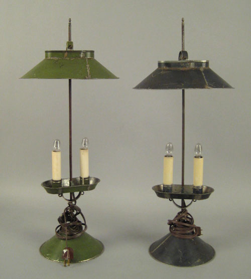 Appraisal: Two Marietta Pennsylvania tin lamps by Jerry Martin th c