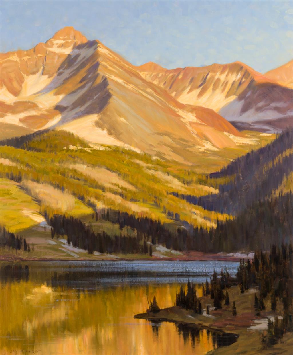 Appraisal: JAY MOORE American b Trout Lake Bathed in Evening Light