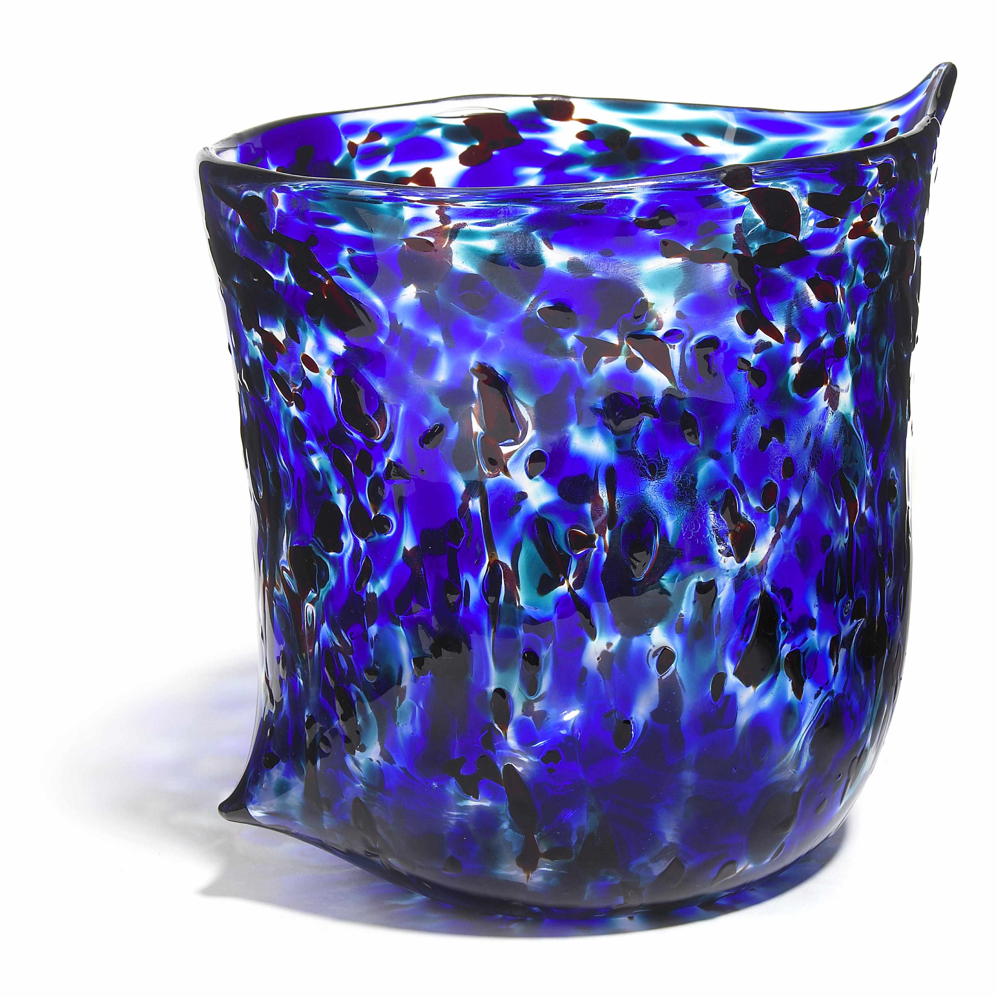 Appraisal: A rare Fulvio Bianconi Space Macchie glass vase circa with