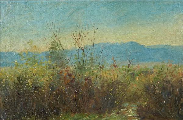 Appraisal: Elling William Gollings American - Landscape believed to be Sheridan