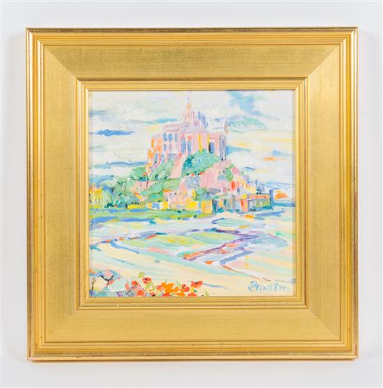 Appraisal: Sale Lot Lillia Frantin American b Mont St Michel oil