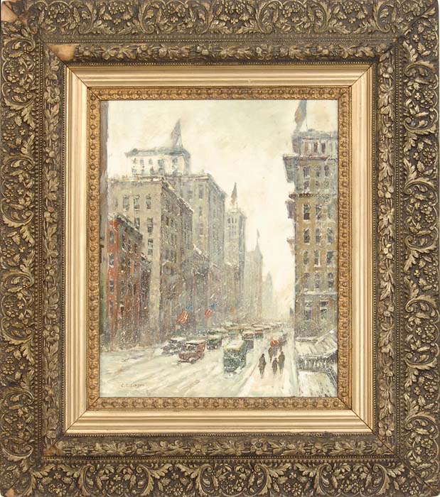 Appraisal: COLIN CAMPBELL COOPER American - NEW YORK WINTER STREET SCENE