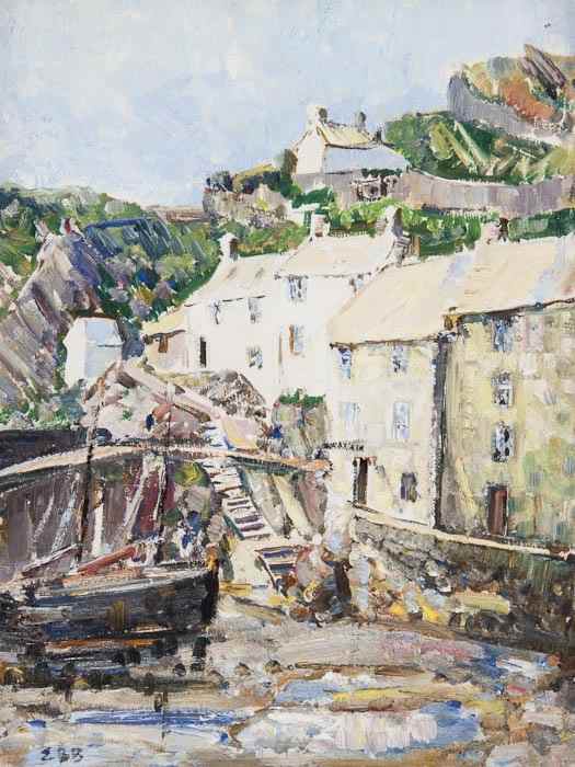 Appraisal: Emily Beatrice Bland - Cornish fishing village oil on board