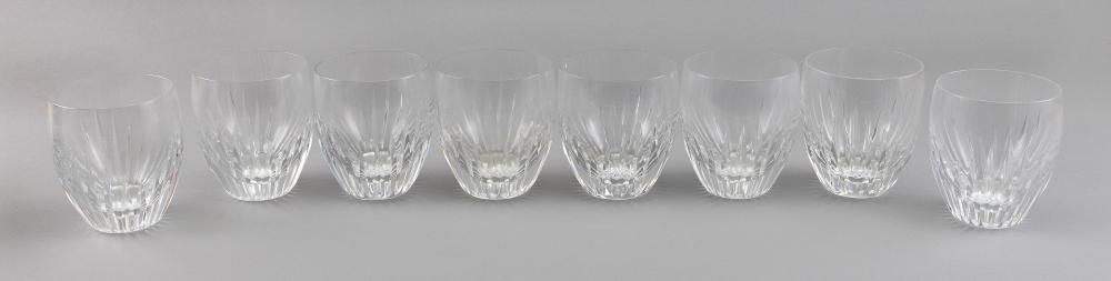 Appraisal: SET OF EIGHT BACCARAT MESSENA CRYSTAL TUMBLERS TH CENTURY HEIGHTS