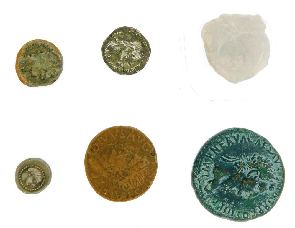 Appraisal: COINS Ancient Rome Counterfeits and Fourees Circa Counterfeit of Cambania