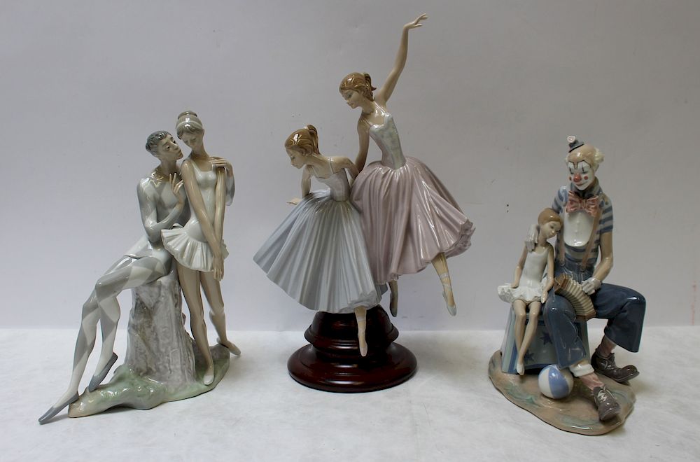 Appraisal: LLADRO Group of Ballerina Porcelain Figurines To include One figurine