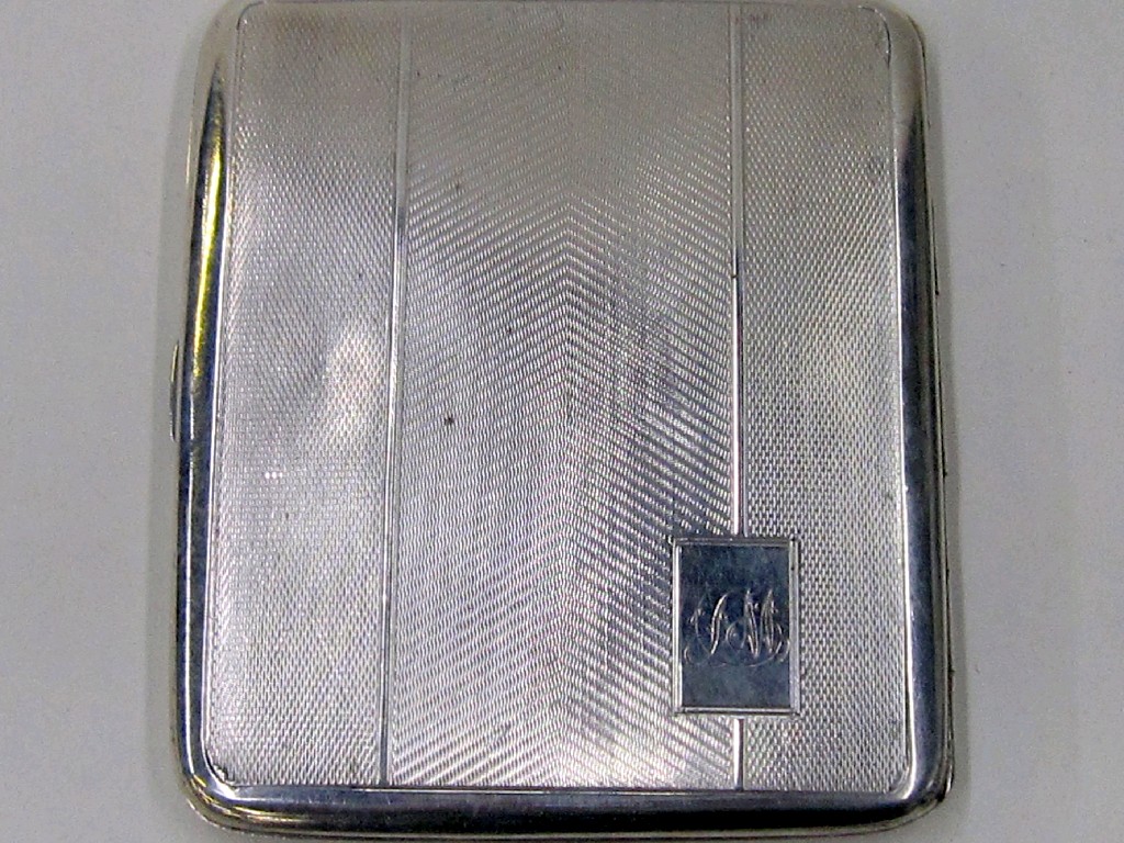 Appraisal: Silver cigarette case Birmingham