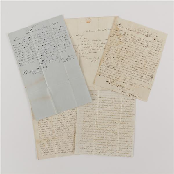 Appraisal: Lot of handwritten documents Handwritten letter to Ebenezer Society regarding