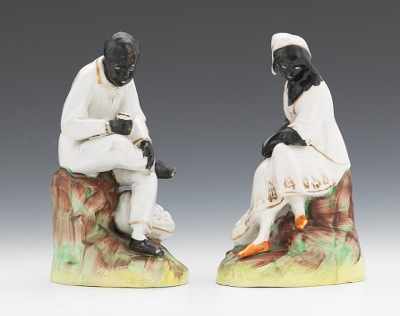 Appraisal: A Pair of Figures Uncle Tom and Aunt Chloe Two