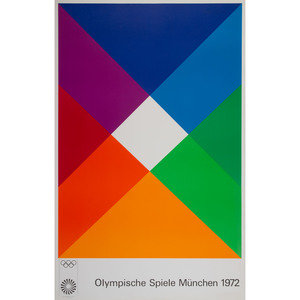 Appraisal: A Max Bill Poster for Olympische Spiele Munchen Off-set lithographic