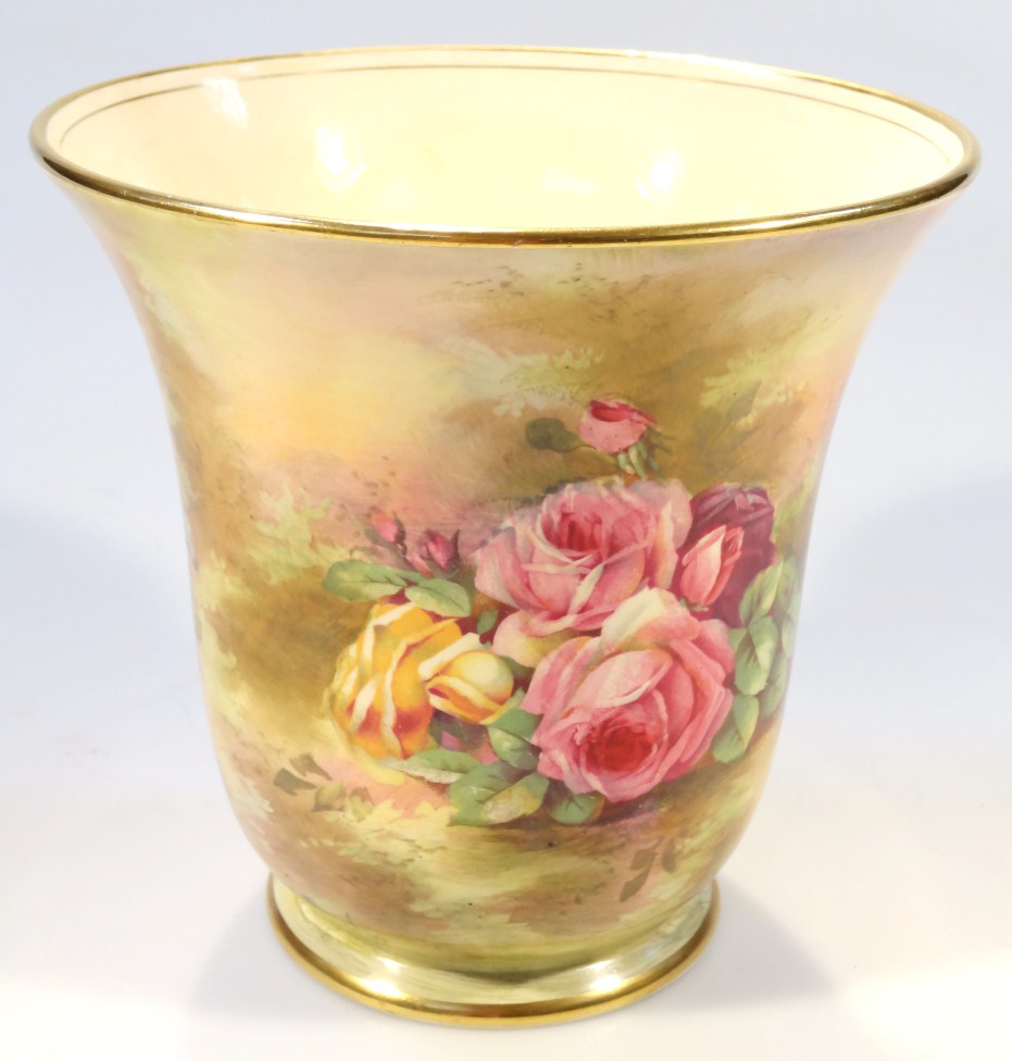 Appraisal: A Royal Winton Grimwades hand painted jardiniere the bell shaped