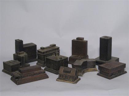 Appraisal: SOUVENIR BUILDINGS AND BANKS Set consists of ten bank buildings