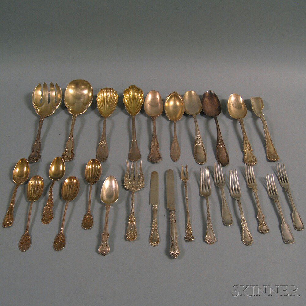 Appraisal: Group of Assorted Sterling and Coin Silver Flatware including spoons