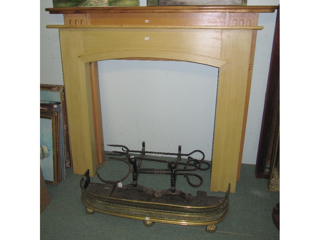 Appraisal: Two wooden fire surrounds