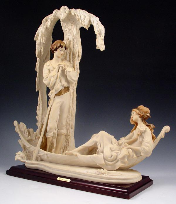 Appraisal: GIUSEPPE ARMANI FIGURE OF COUPLE IN BOAT ''h x ''