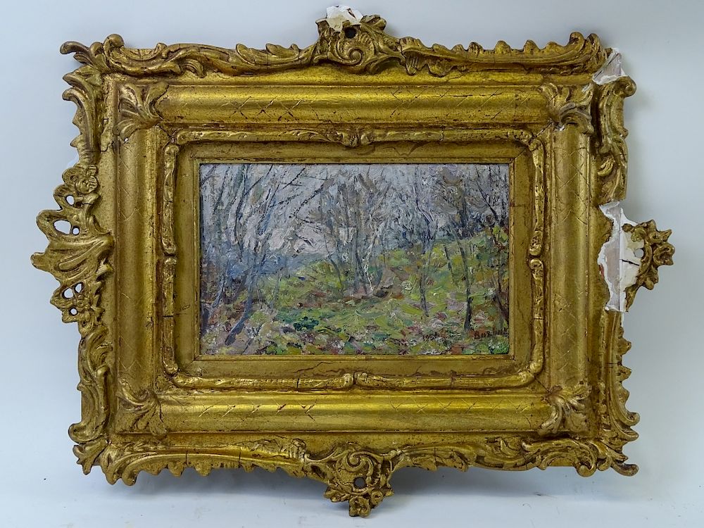 Appraisal: David Burliuk UKRAINIAN David Burliuk UKRAINIAN oil on board Landscape