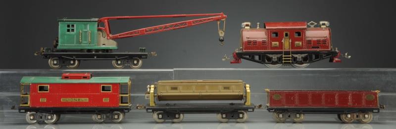 Appraisal: Set includes four series freight cars No locomotive is complete