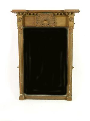 Appraisal: An early th century giltwood and gesso wall mirror later