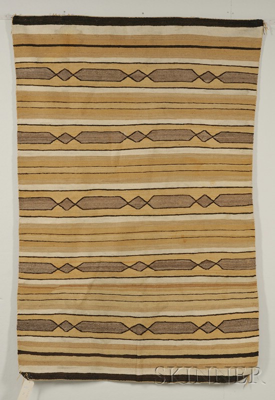 Appraisal: Navajo Banded Rug Wool Southwestern United States mid- th century