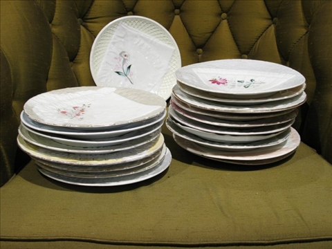 Appraisal: LOT PORCELAIN PLATES W FLORAL DESIGN