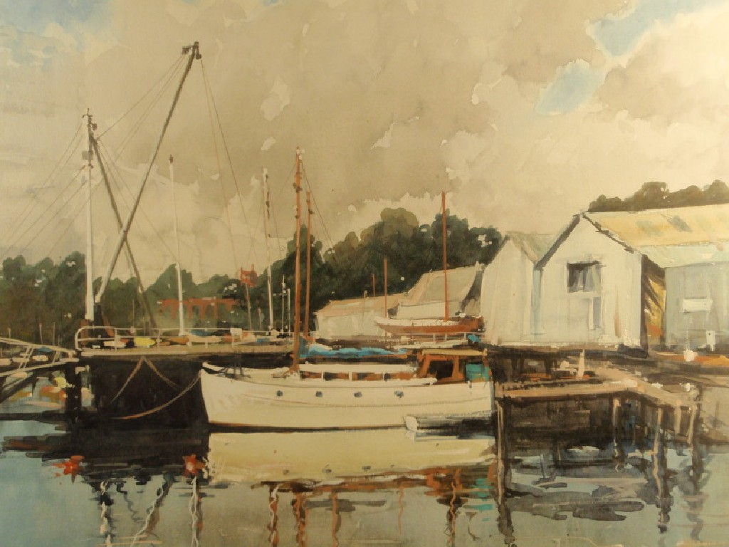 Appraisal: Charles Whitaker thC On The Hamble watercolour body colour signed