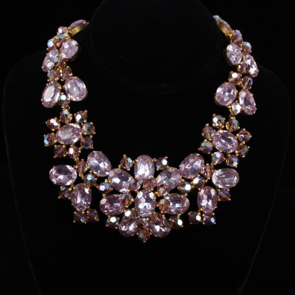 Appraisal: French Haute Couture Vintage Runway Crystal Necklace marked Made in