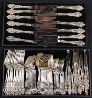 Appraisal: American sterling silver flatware service for twelve by Wallace in