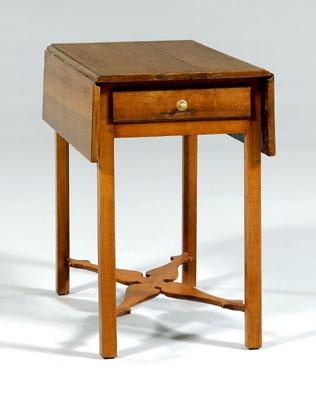 Appraisal: Connecticut Chippendale Pembroke table with dovetailed drawer cherry with poplar