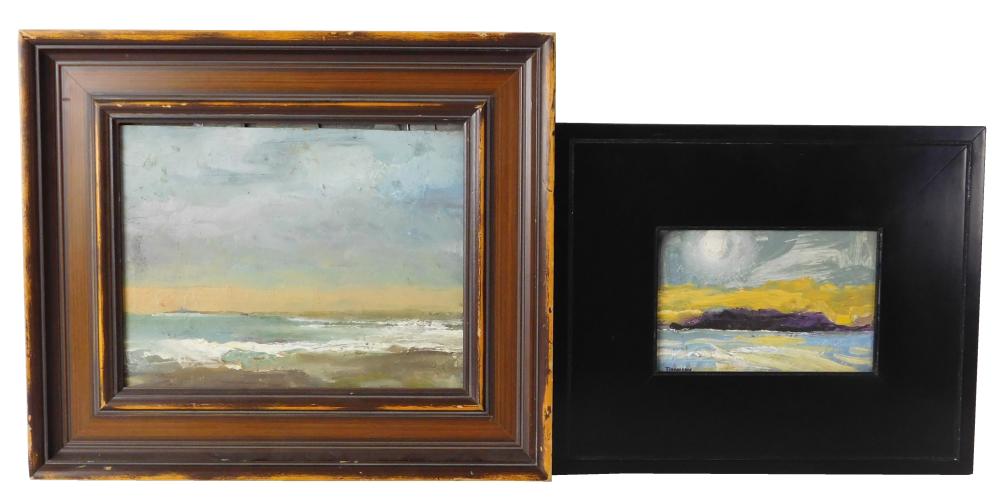 Appraisal: Theodore Tihansky American Maine st C two framed oils on