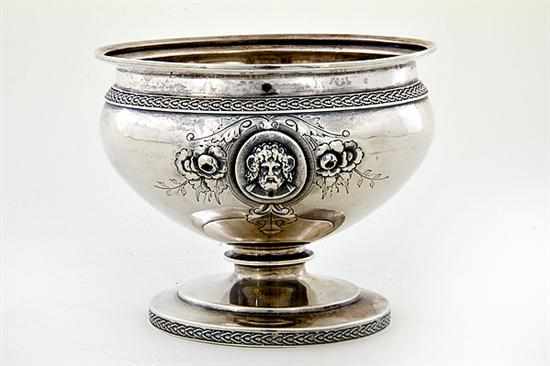 Appraisal: Wood Hughes coin silver footed bowl New York circa outturned