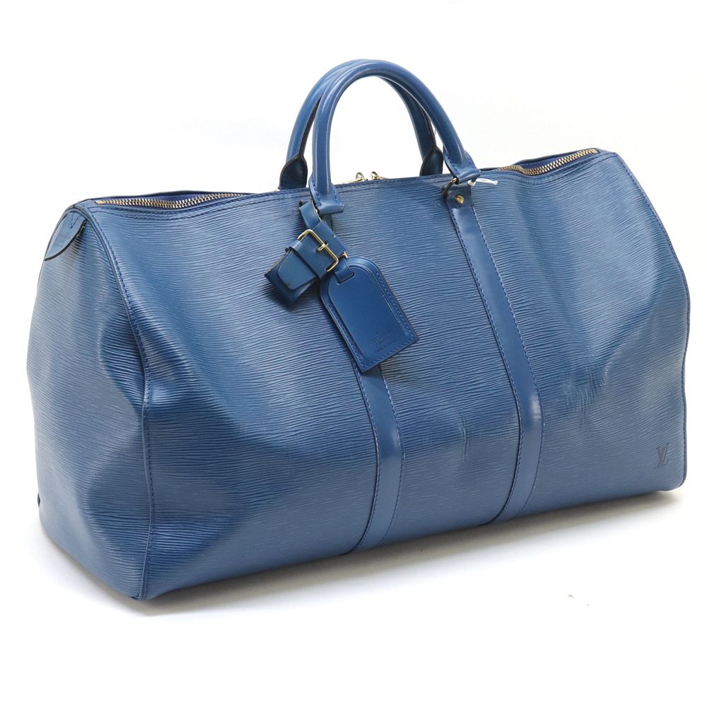 Appraisal: Louis Vuitton - Keepall Louis Vuitton Keepall in blue epi