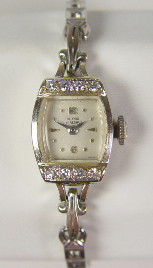 Appraisal: Girard Perregaux Ladies Wristwatch jewel Approximately ct total diamond weight