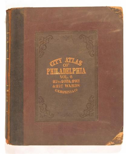 Appraisal: vol Philadelphia Property Atlas Hopkins G M City Atlas of