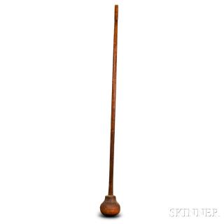 Appraisal: Large Turned Wood Grain Pusher th century lg in Estimate