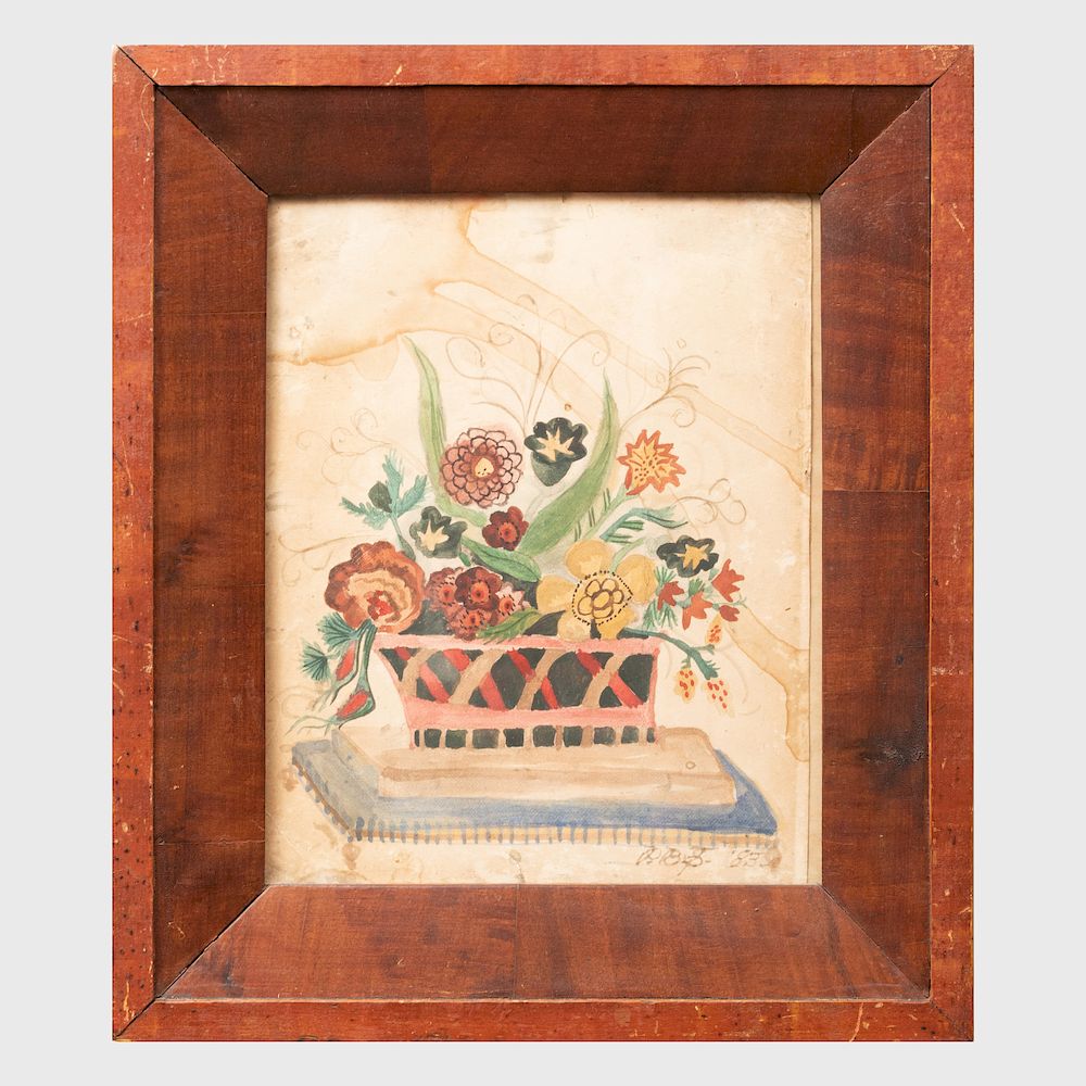 Appraisal: American School Still Life Watercolor on paper indistinctly signed and