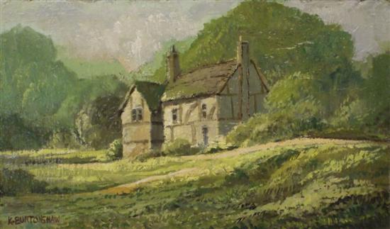 Appraisal: Keith Burtonshaw five oils on board of unknown English cottages