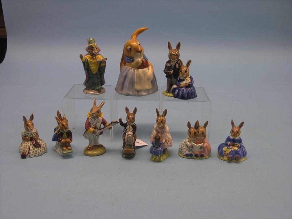 Appraisal: Royal Doulton Bunnykins ten named characters including Mary Bunnykins