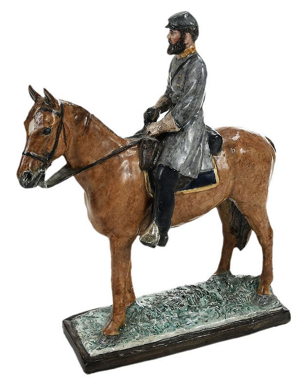 Appraisal: Kathleen Wheeler Crump Stonewall Jackson American - glazed ceramic equestrian