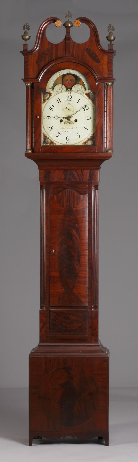 Appraisal: Fine Joakim Hill Flemington NJ Tall Case Fine inlaid mahogany