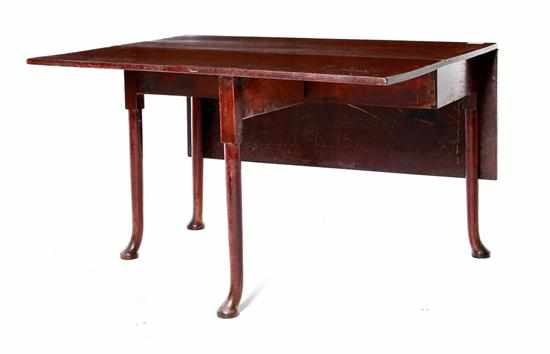 Appraisal: Queen Anne mahogany dining table American or English mid th