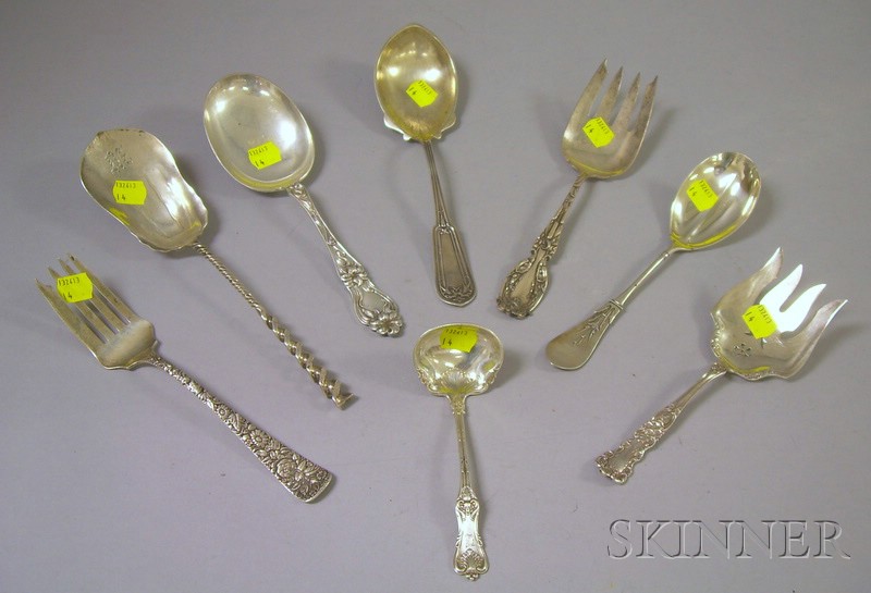 Appraisal: Eight Sterling Silver Serving Items including two Frank Whiting serving