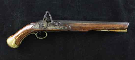 Appraisal: A Georgian flintlock pistol marked with Royal Cypher and 'Tower'