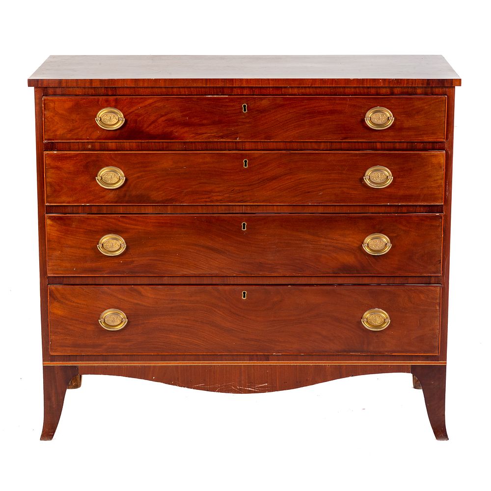 Appraisal: Federal Mahogany Mixedwood Chest New Hampshire circa cherry wood top