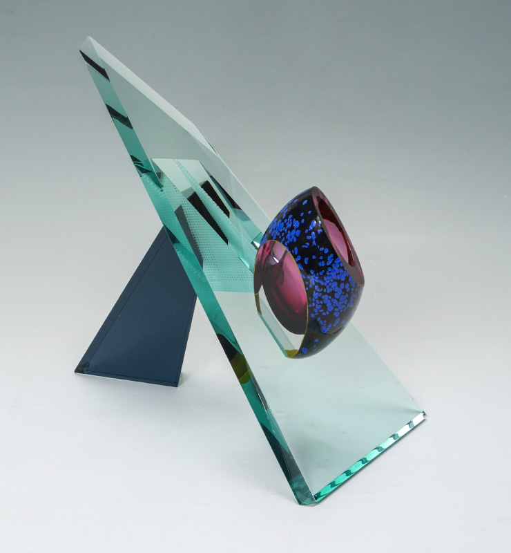 Appraisal: DANE Robert American th Century Abstract Glass Sculpture '' x