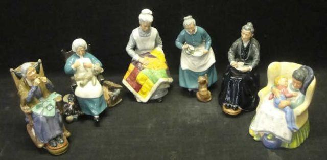 Appraisal: ROYAL DOULTAN Figurines Seated Elderly Ladies Series HN HN HN