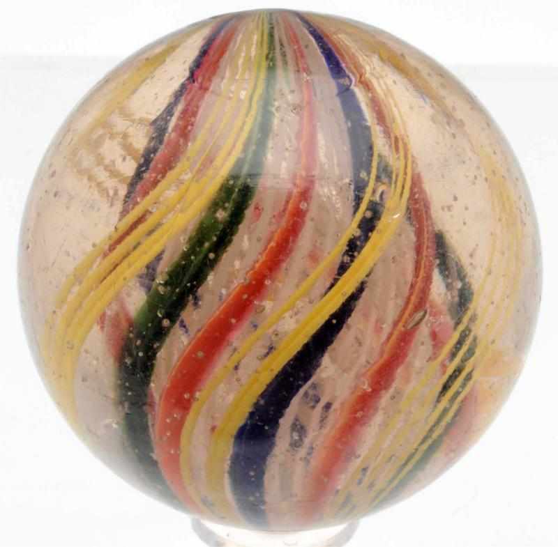 Appraisal: Outstanding -Stage Swirl Marble First stage is a white latticino